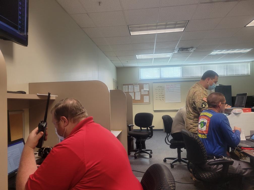 J. Lemmond assisting on a state TERT deployment in Haywood County, NC